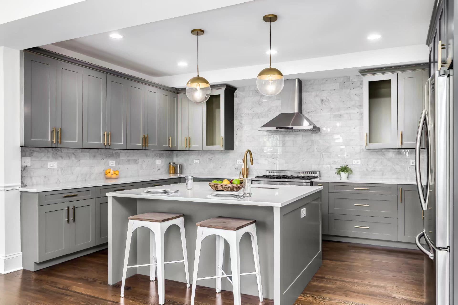 GHI Pacific Grey cabinets